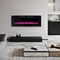 Ultra-Thin Electric Fireplace with Decorative Crystals and Smart APP Control